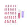 image:imageKISS GLAM Press On Nails Nail glue included Pink Sugar Pink Long Size Coffin Shape Includes 32 Nails 2g Glue 1 Manicure Stick 1 Mini File