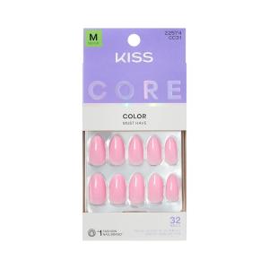 image:imageKISS CORE Press On Nails Nail glue included Lilt Pink Medium Size Almond Shape Includes 32 Nails 2g Glue 1 Manicure Stick 1 Mini File