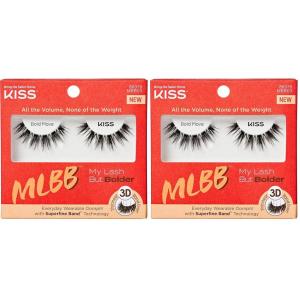 image:imageKISS My Lash But Bolder False Eyelashes Bold Move 12 mm Includes 1 Pair Contact Lens Friendly Easy to Apply Reusable Strip Lashes Glue On Lashes Pack of 2Bold Move