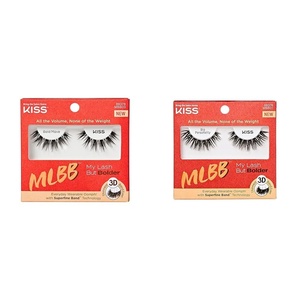 image:imageKISS My Lash But Bolder False Eyelashes Bundle Includes 12 mm amp 14 mm Pairs Contact Lens Friendly Easy to Apply Reusable Strip Lashes