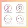 image:imageKISS imPRESS Falsies Press On Self Adhesive Eyelashes 14mm16mm Natural Volume Press On Lashes Black No Glue Needed Invisible Band 12 Lash Clusters  Edgy Pack of 2