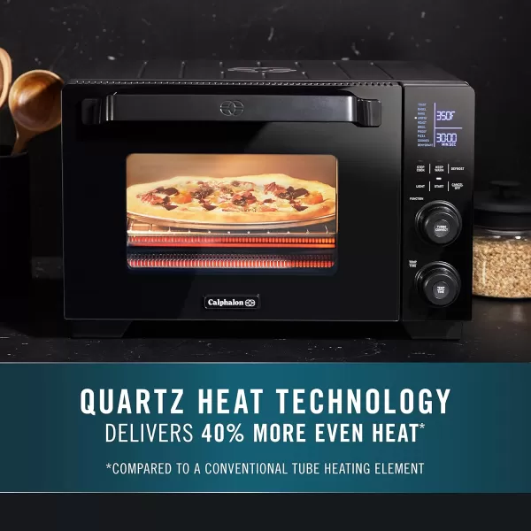 Calphalon Air Fryer Oven, 11-in-1 Toaster Oven Air Fryer Combo, Cool Touch Exterior, 26.4 QT/25 L, Fits 12" Pizza, Stainless Steel