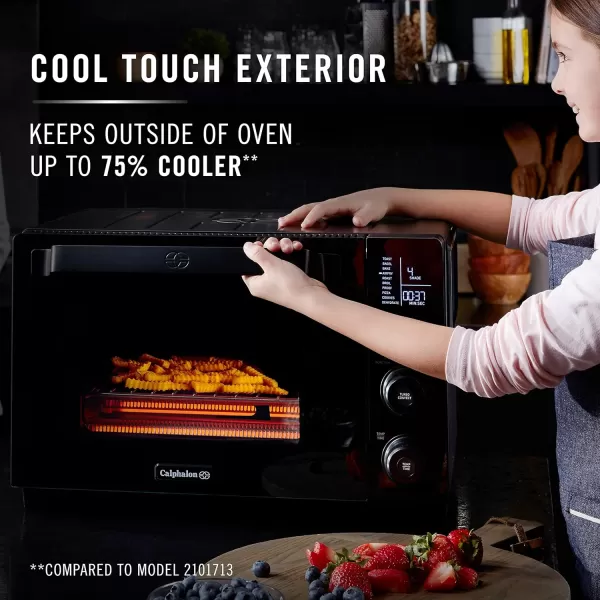 Calphalon Air Fryer Oven, 11-in-1 Toaster Oven Air Fryer Combo, Cool Touch Exterior, 26.4 QT/25 L, Fits 12" Pizza, Stainless Steel