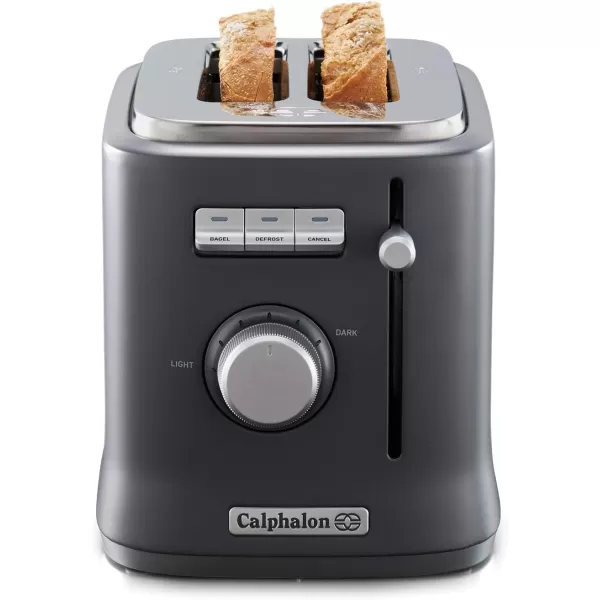 Calphalon Intellicrisp Belgian Waffle Maker with LED Display Timer and Ceramic Cooking Plates, Makes 2 Waffles, Dark Stainless Steel