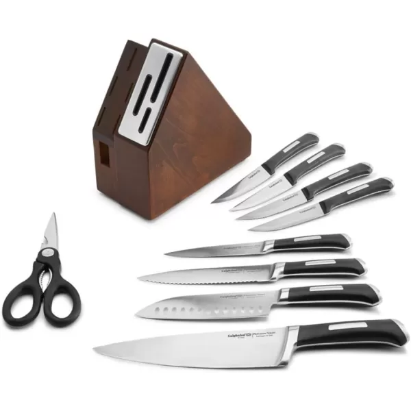 Calphalon Kitchen Knife Set with Self-Sharpening Block, 15-Piece Classic High Carbon Knives