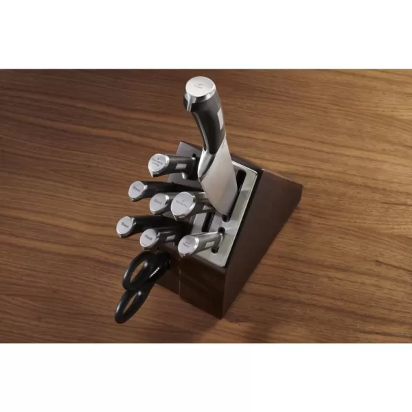 Calphalon Kitchen Knife Set with Self-Sharpening Block, 15-Piece Classic High Carbon Knives