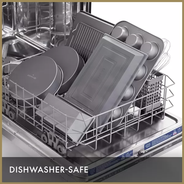 Calphalon Nonstick Bakeware Set, 10-Piece Set Includes Baking Sheet, Cookie Sheet, Cake Pans, Muffin Pan, and More, Dishwasher Safe, Silver