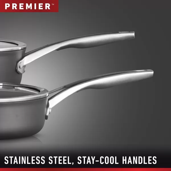 Calphalon Premier Hard-Anodized Nonstick Cookware, 11-Piece Pots and Pans Set