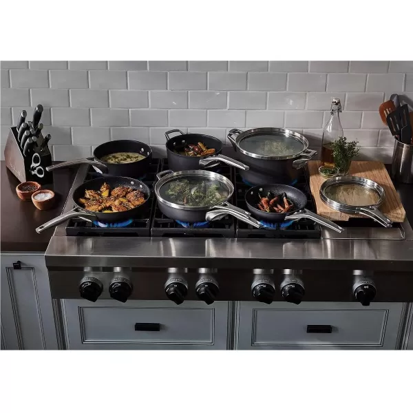 Calphalon Premier Space-Saving Hard-Anodized Nonstick 5-Quart Saute Pan with Lid