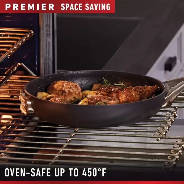 Calphalon Premier Space-Saving Hard-Anodized Nonstick 5-Quart Saute Pan with Lid