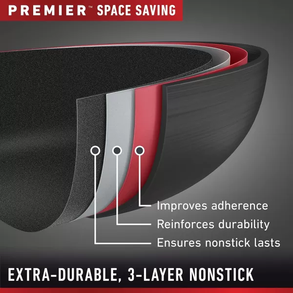 Calphalon Premier Space-Saving Hard-Anodized Nonstick 5-Quart Saute Pan with Lid