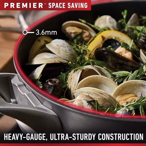 Calphalon Premier Space-Saving Hard-Anodized Nonstick 5-Quart Saute Pan with Lid