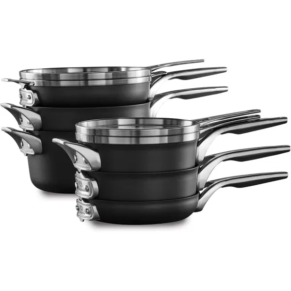 Calphalon Premier Space-Saving Hard-Anodized Nonstick 5-Quart Saute Pan with Lid