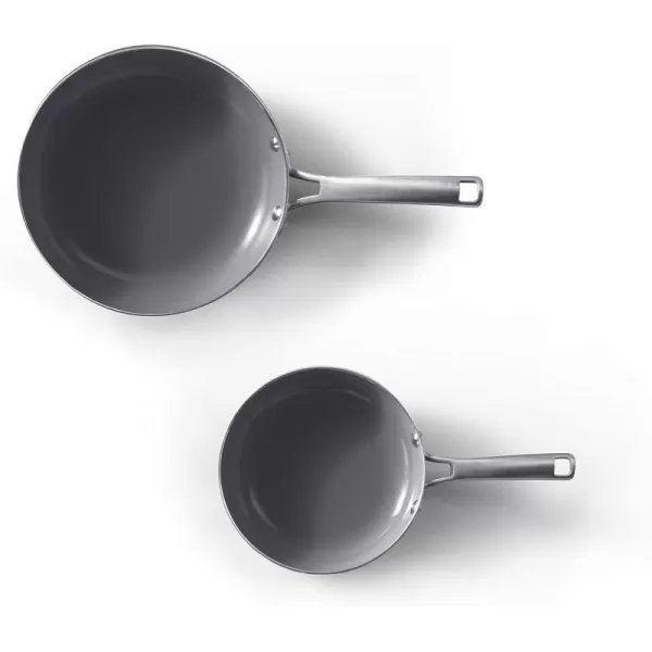 Calphalon 11-Piece Pots and Pans Set, Oil-Infused Ceramic Cookware with Stay-Cool Handles, PTFE- and PFOA-Free, Dark Grey
