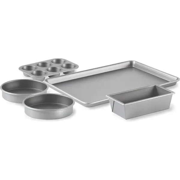 Calphalon Nonstick Bakeware Set, 10-Piece Set Includes Baking Sheet, Cookie Sheet, Cake Pans, Muffin Pan, and More, Dishwasher Safe, Silver