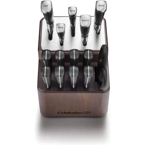 Calphalon Premier SharpIN Knife Set with Sharpening Knife Block, 12-Piece Carbon Steel Kitchen Knife Set