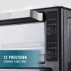 imageCalphalon Performance 12in1 Air Fry Toaster Oven with Dual Zone 12quot Pizza Drawer Oven comboDigital Precision Controls Dark Stainless