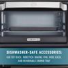 imageCalphalon Performance 12in1 Air Fry Toaster Oven with Dual Zone 12quot Pizza Drawer Oven comboDigital Precision Controls Dark Stainless