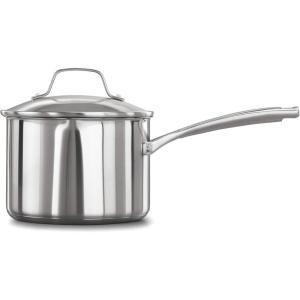 imageCalphalon Classic Stainless Steel Sauce Pan 35Quart ImpactBonded Aluminum Base StayCool Handles35 QT