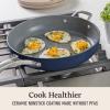 imageCalphalon Premier Ceramic Nonstick 12quot Frying Pan with Lid Midnight BlueMidnight Blue