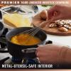 imageCalphalon Premier SpaceSaving Nonstick Cookware Set 13inch Stackable HardAnodized Aluminum