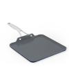 imageCalphalon Premier Ceramic Nonstick 11quot Square Griddle Mushroom GreyMidnight Blue