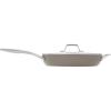 imageCalphalon Premier Ceramic Nonstick 12quot Frying Pan with Lid Midnight BlueMushroom Grey