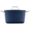 imageCalphalon Premier Ceramic Nonstick 7Qt Dutch Oven with Lid Mushroom GreyMidnight Blue