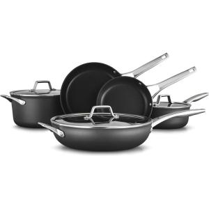 imageCalphalon Premier HardAnodized Nonstick Cookware 11Piece Pots and Pans Set Dishwasher and Oven Safe with MineralShield Nonstick Technology Durable and Versatile Kitchen Cookware8Piece