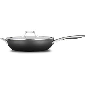 imageCalphalon Premier SpaceSaving Nonstick Cookware Set 13inch Stackable HardAnodized Aluminum