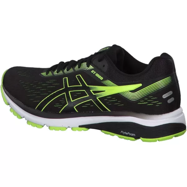 imageASICS GT1000 7 Mens Running ShoeBlack Black Hazard Green 004