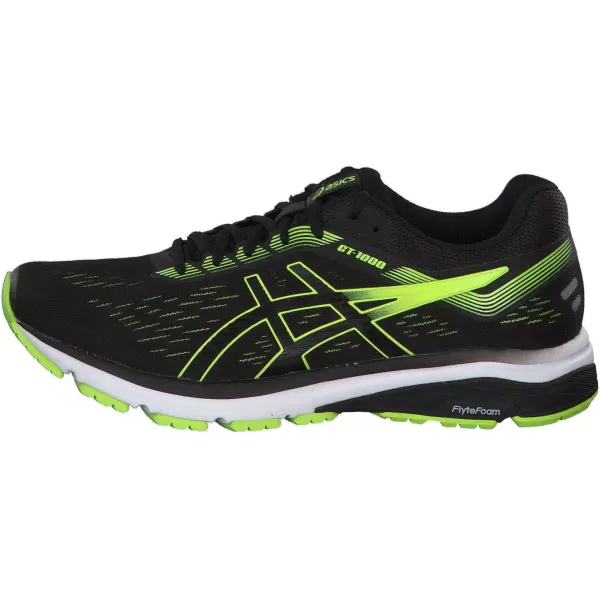 imageASICS GT1000 7 Mens Running ShoeBlack Black Hazard Green 004