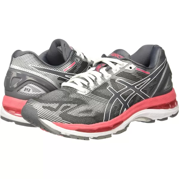 imageASICS GelNimbus 19 Womens Running ShoeCarbonRouge RedWhite