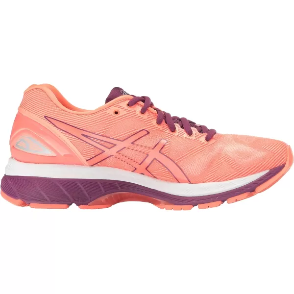 imageASICS GelNimbus 19 Womens Running ShoeFlash CoralDark PurpleWhite