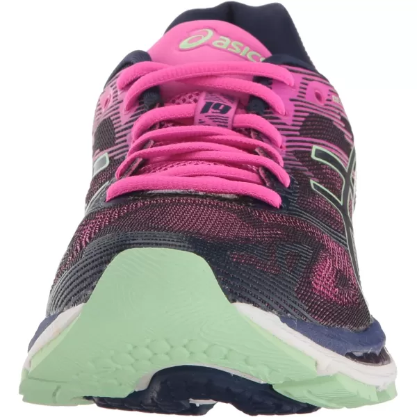 imageASICS GelNimbus 19 Womens Running ShoeIndigo BlueParadise GreenPink Glow