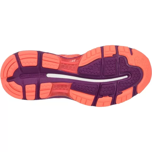 imageASICS GelNimbus 19 Womens Running ShoeOrange Flash Coral Dark Purple White