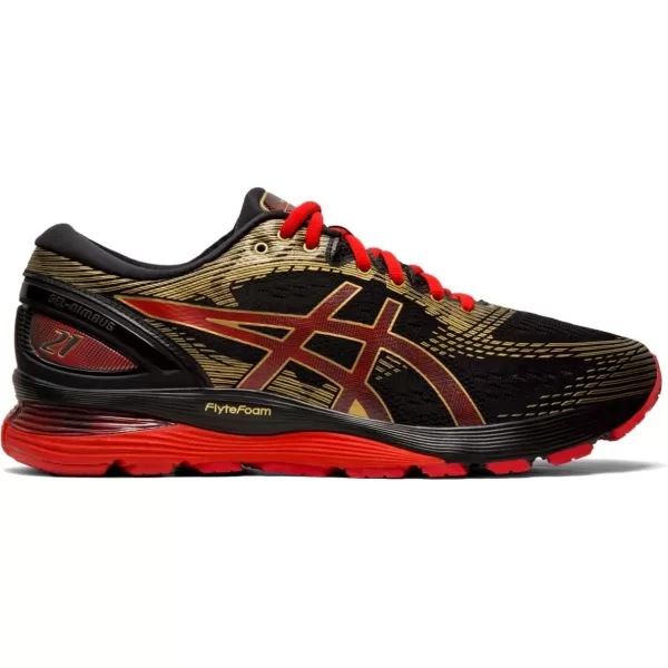 imageASICS GelNimbus 21 Mens Running ShoeBlackClassic Red