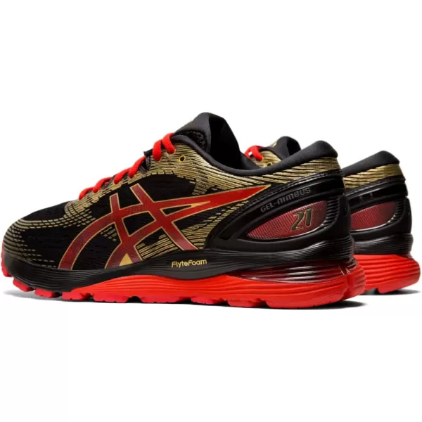 imageASICS GelNimbus 21 Mens Running ShoeBlackClassic Red