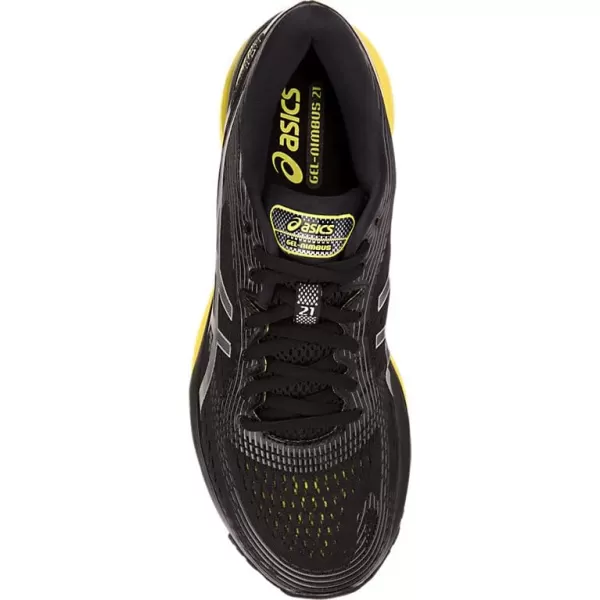 imageASICS GelNimbus 21 Mens Running ShoeBlackLemon Spark
