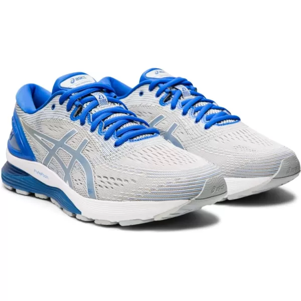imageASICS GelNimbus 21 Mens Running ShoeMid GreyIllusion Blue