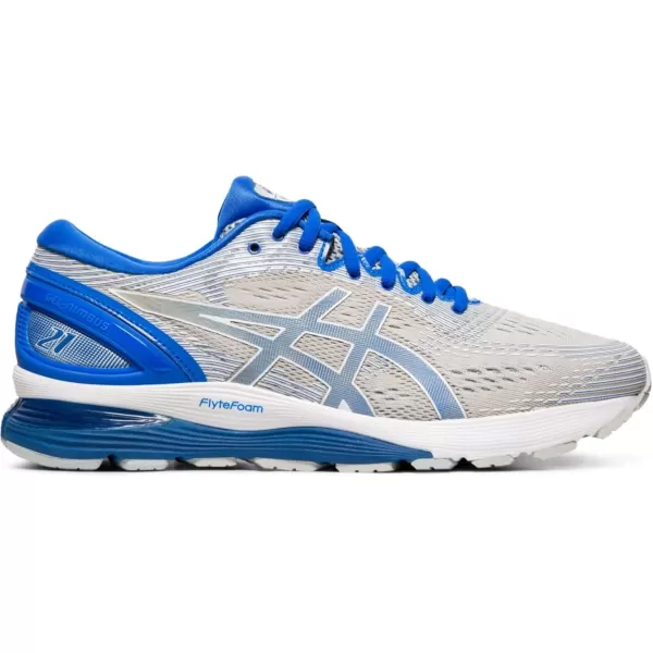imageASICS GelNimbus 21 Mens Running ShoeMid GreyIllusion Blue