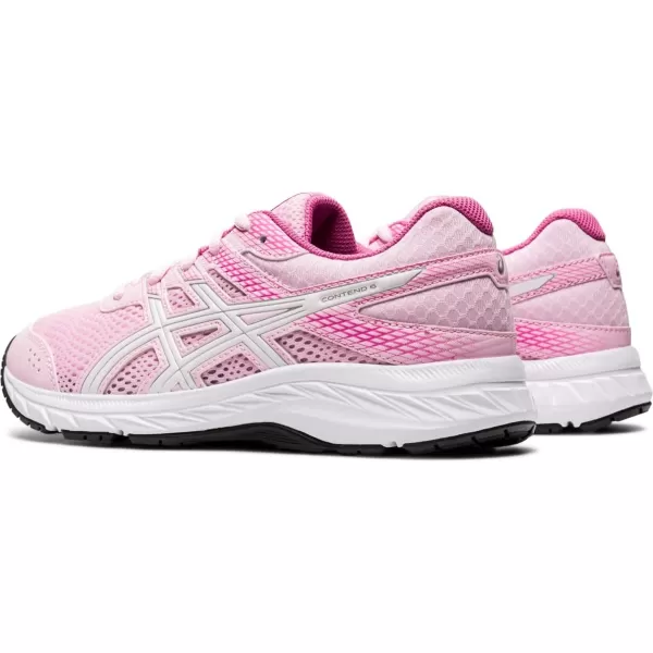 imageASICS Kids Contend 6 Grade School Running ShoesCotton CandyWhite