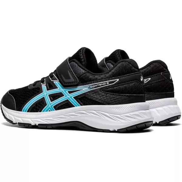 imageASICS Kids Contend 6 PreSchool Running ShoesBlackTurquoise