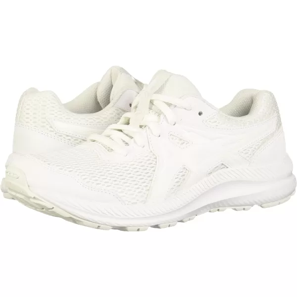 imageASICS Kids Contend 7 Grade School Running ShoeWhiteWhite
