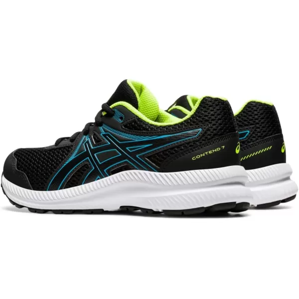 imageASICS Kids Contend 7 Grade School Running ShoesBlackDigital Aqua