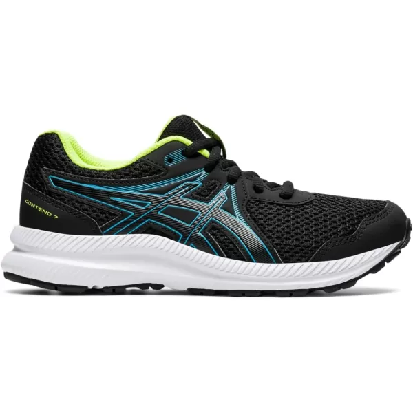 imageASICS Kids Contend 7 Grade School Running ShoesBlackDigital Aqua