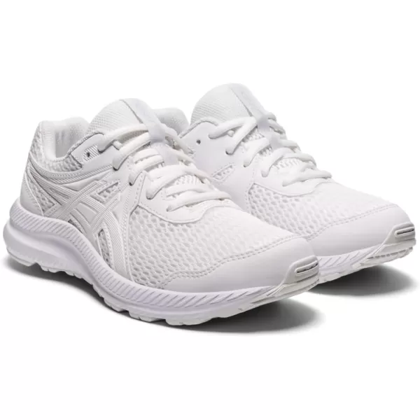 imageASICS Kids Contend 7 Grade School Running ShoesWhiteWhite