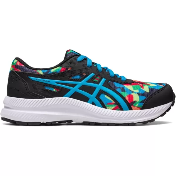imageASICS Kids Contend 8 Grade School Running ShoesBlackIsland Blue