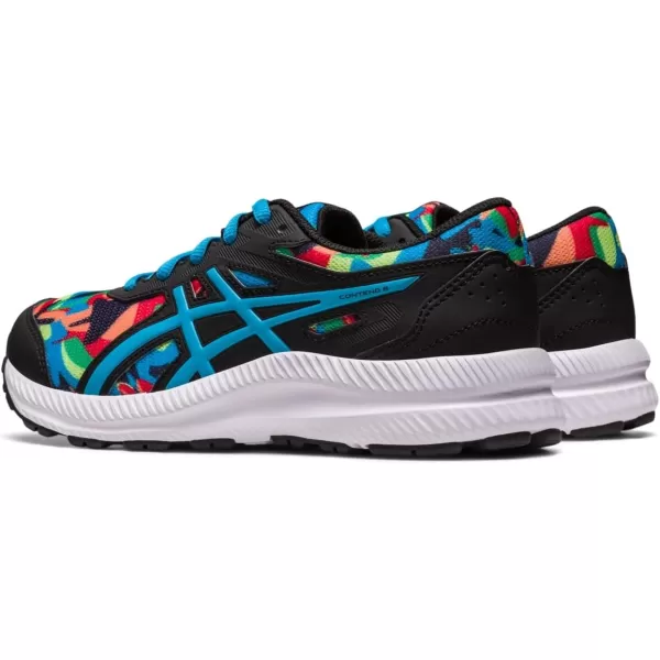 imageASICS Kids Contend 8 Grade School Running ShoesBlackIsland Blue