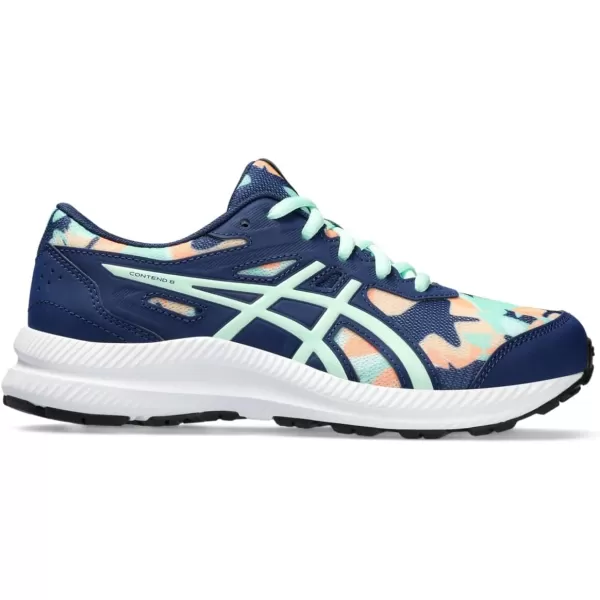 imageASICS Kids Contend 8 Grade School Running ShoesBlue ExpanseMint Tint